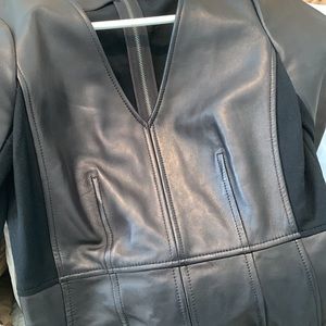 DVF fitted leather mini dress. Size 2 but fits more like a 0